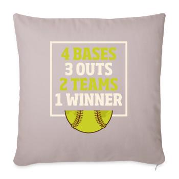 Softball Players - Sofa pillow with filling 45cm x 45cm - light taupe - Front