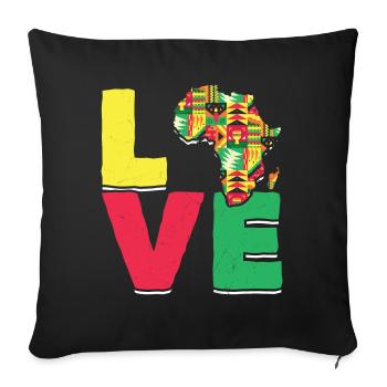 Love Africa Black Pride African - Sofa pillow with filling 45cm x 45cm - black - Front