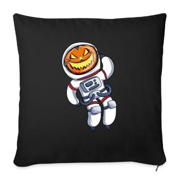 Astronaut Pumpkin Head - Sofa pillow with filling 45cm x 45cm - black - Front