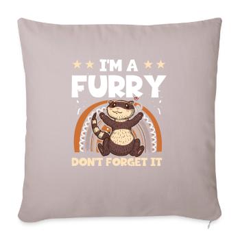 Ferret Weasel Pet Ghost Whisperer - Sofa pillow with filling 45cm x 45cm - light taupe - Front