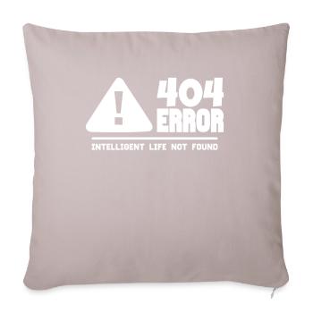 Computer and programmer geek. 404 Errors - Sofa pillow with filling 45cm x 45cm - light taupe - Front