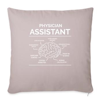 Ärztlicher Assistent - Sofakissen mit Füllung 45 x 45 cm - helles Taupe - Vorne