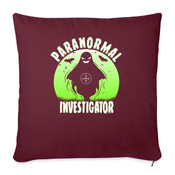 Geisterjagd Paranormal Investigator - Sofakissen mit Füllung 45 x 45 cm - Burgunderrot - Vorne