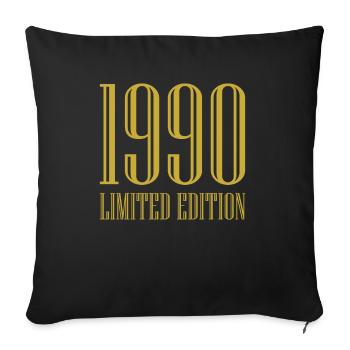 1990's Limited Edition Birthday Gift Wife Husband - Sofa pillow with filling 45cm x 45cm - black - Front
