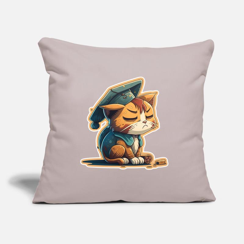 Diplôme Sleeping Cat Uni Master Bachelor Coussin et housse de 45 x 45 cm