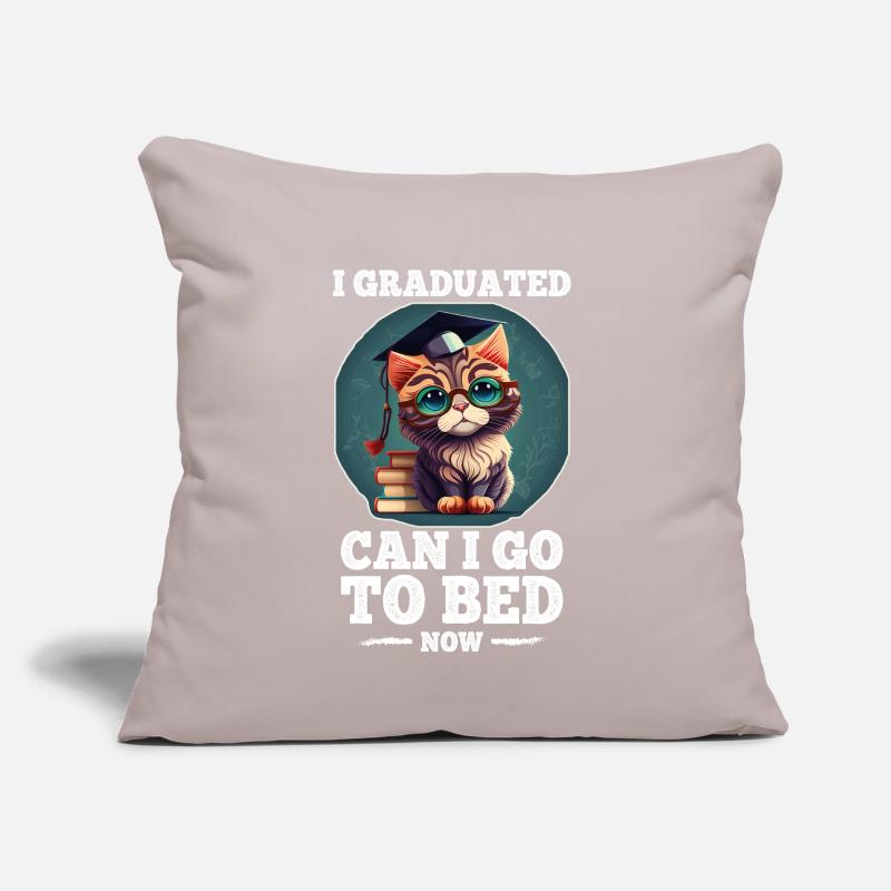 Diplôme Sleeping Cat Uni Master Bachelor Coussin et housse de 45 x 45 cm