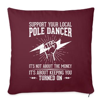 High Voltage Electrician Power Grid - Sofa pillow with filling 45cm x 45cm - burgundy - Front