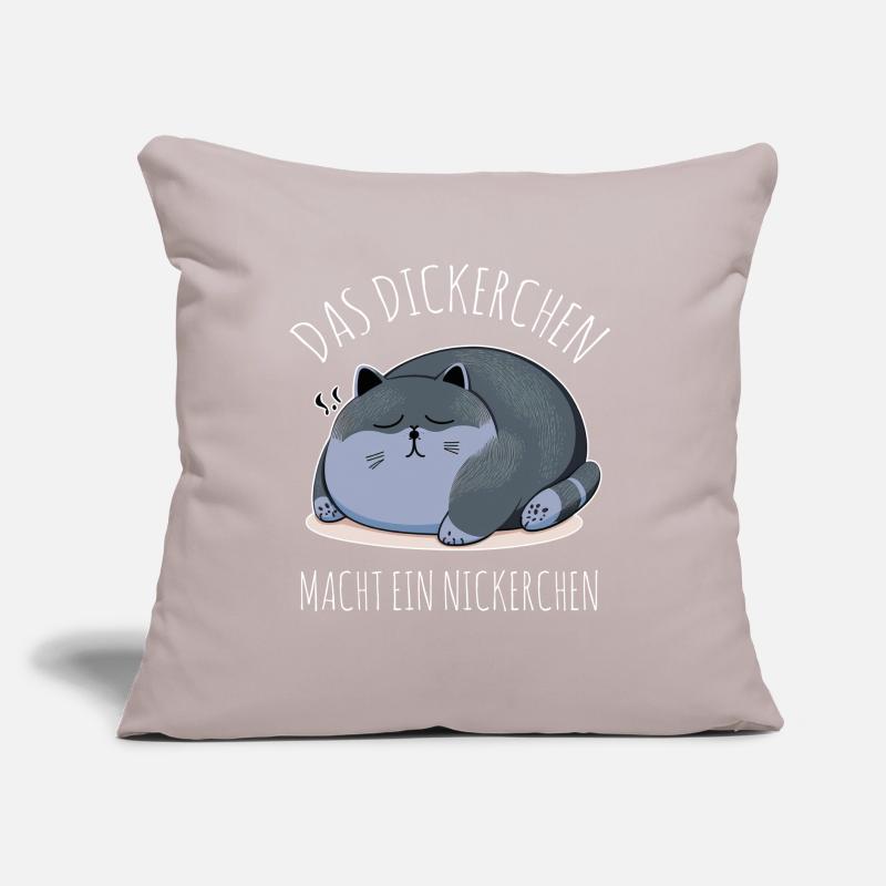 Das Dickerchen macht ein Nickerchen Katze Schlafen Sofakissen mit Füllung 45 x 45 cm