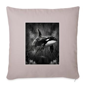 Whale Orca Marine Biology Environmental Protection Species Conservation - Sofa pillow with filling 45cm x 45cm - light taupe - Front