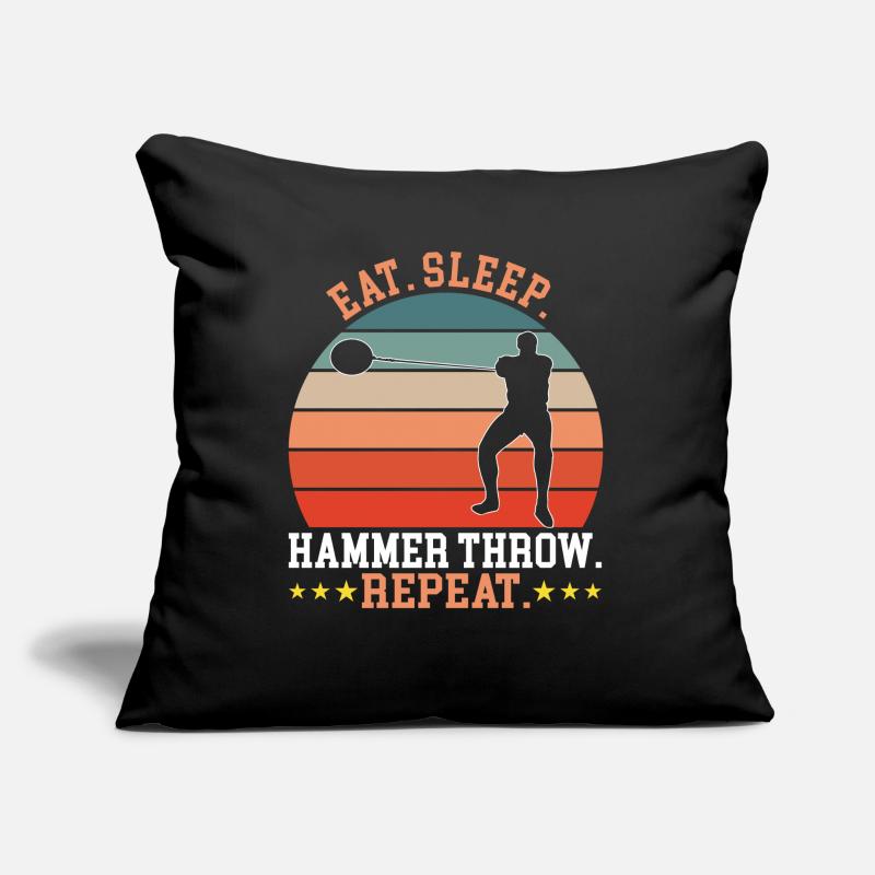 Eat Sleep Hammer Throw Repeat Sofa pillow with filling 45cm x 45cm