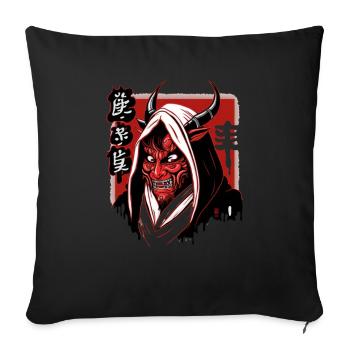 Kabuki Yōkai Demon Masks Monster Creature - Sofa pillow with filling 45cm x 45cm - black - Front