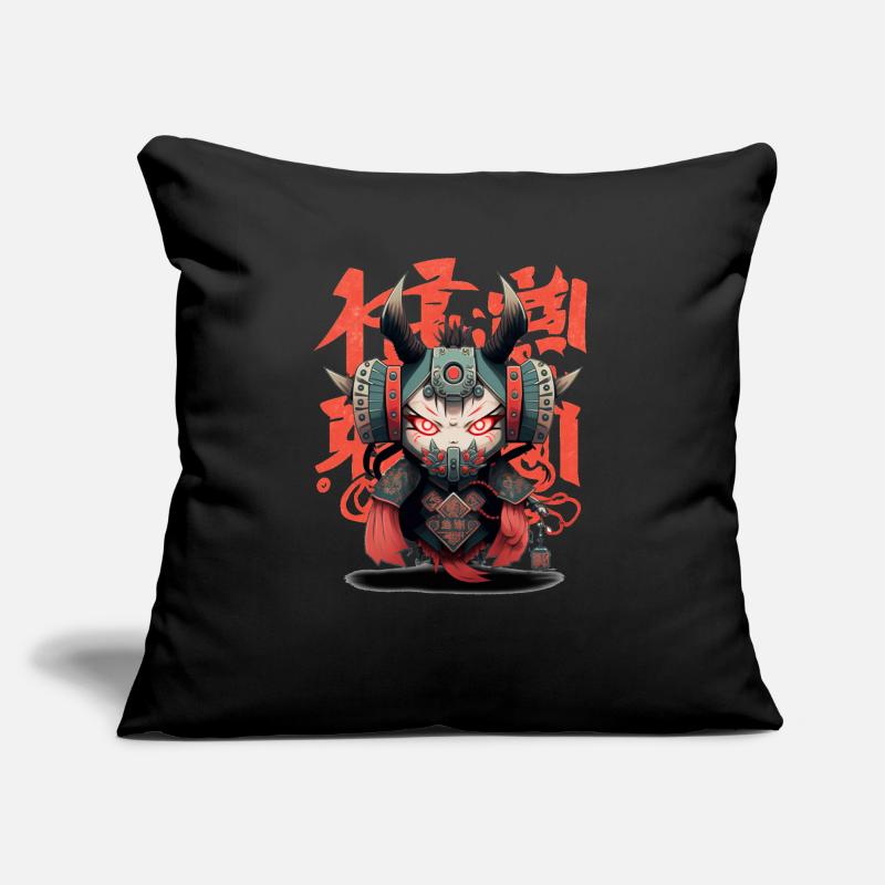Le robot japonais Samurai Warrior Devil Coussin et housse de 45 x 45 cm