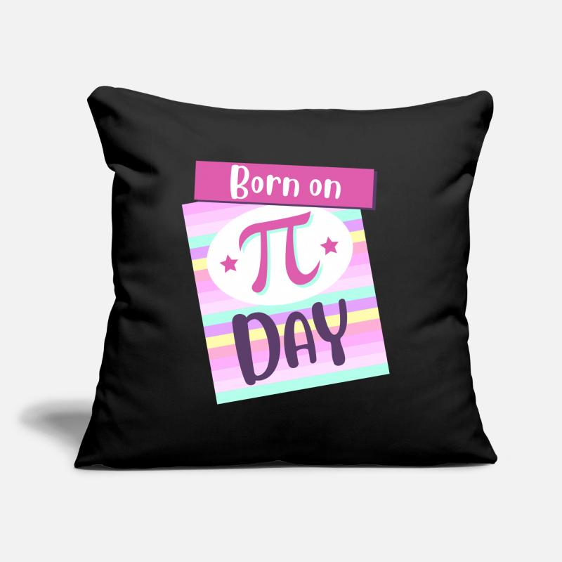 Né le jour de Pi Big Pi Symbol Awesome 3.14 Pi Day Coussin et housse de 45 x 45 cm