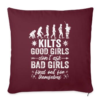 Scottish Kilt Saying Scottish Skirt Scotland - Sofa pillow with filling 45cm x 45cm - burgundy - Front