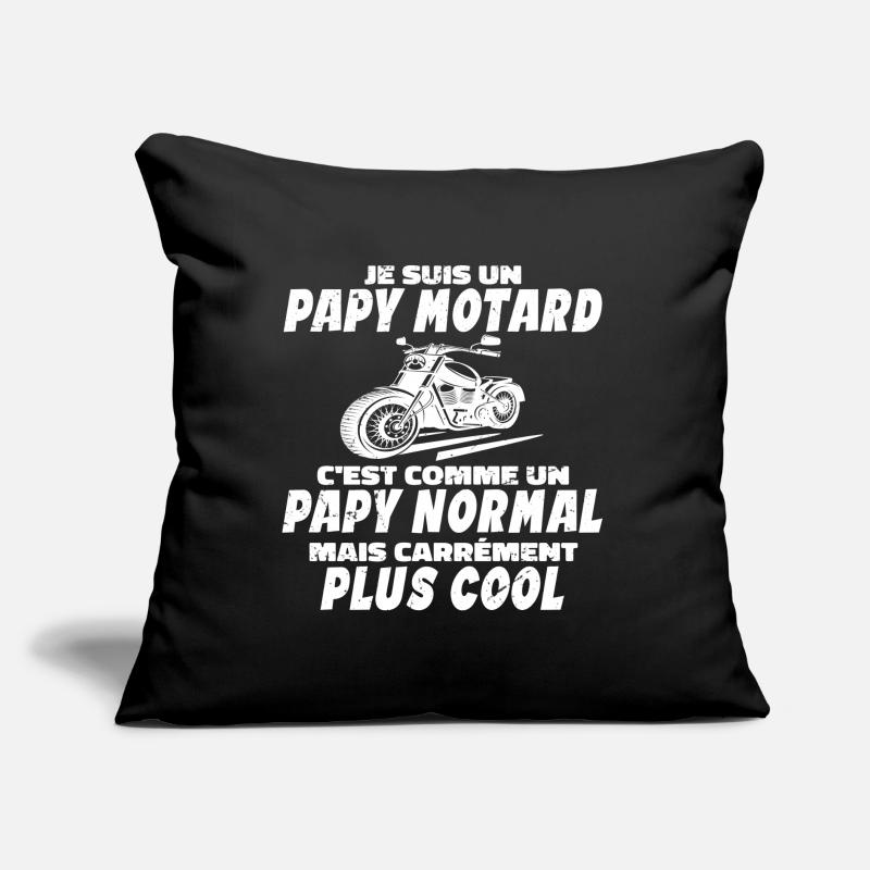 Papy Motard C'est Comme Papy Normal Mais Plus Cool Coussin et housse de 45 x 45 cm