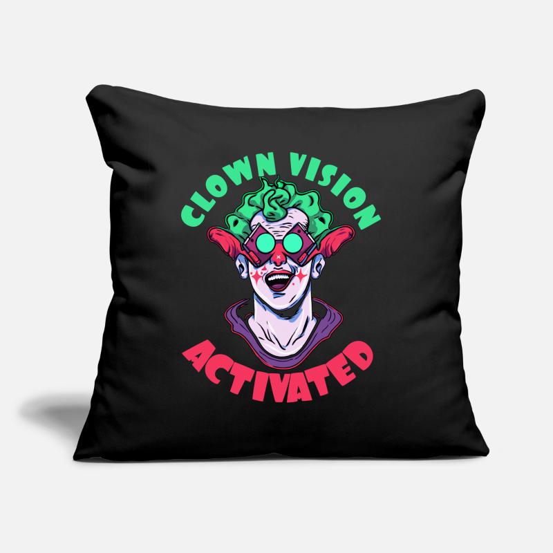 Vue Clown activée Coussin et housse de 45 x 45 cm