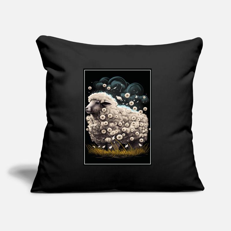 Sheep wool Sheep's wool Dandelion Sofa pillow with filling 45cm x 45cm