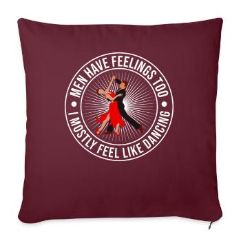 Dancing Slogan Ballroom Couple Dance Dance Floor - Sofa pillow with filling 45cm x 45cm - burgundy - Front