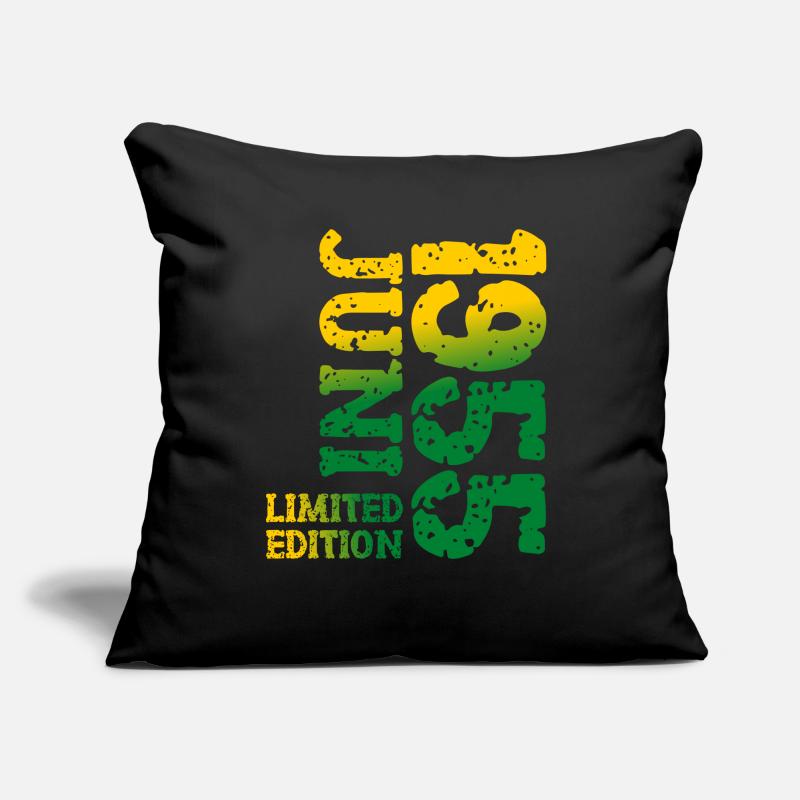 1955 Juni Limited Edition Geburtstag Geschenk Sofakissen mit Füllung 45 x 45 cm