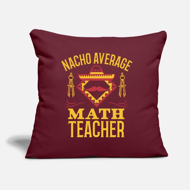 Cuisine mexicaine Nacho Math Professeur de Mathématiques Coussin et housse de 45 x 45 cm
