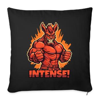 Muscular Beast: Intense - Sofa pillow with filling 45cm x 45cm - black - Front