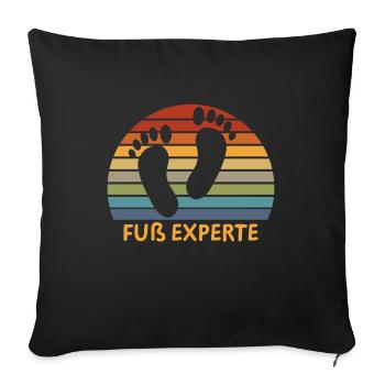 Podologe Fußpflege Pediküre Podologie Geschenke - Sofakissen mit Füllung 45 x 45 cm - Schwarz - Vorne