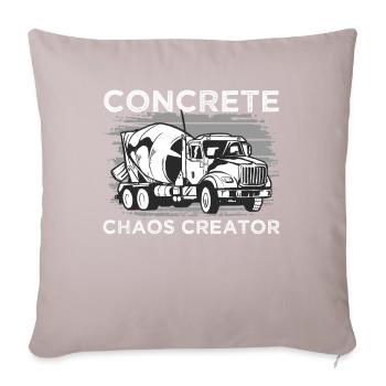 Concrete mixer driver - Sofa pillow with filling 45cm x 45cm - light taupe - Front