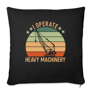 Dicton du grutier - Coussin et housse de 45 x 45 cm - noir - Devant