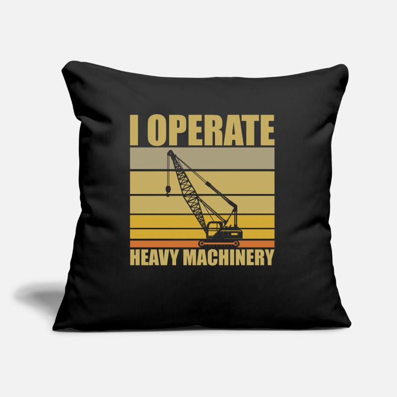 Kranfahrer Spruch Sofakissen mit Füllung 45 x 45 cm