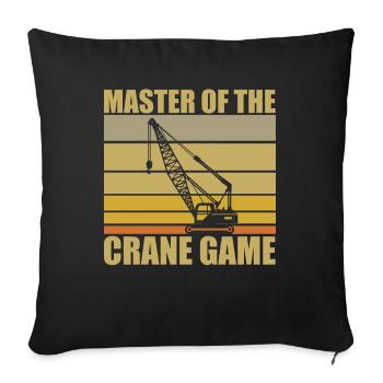 Dicton du grutier - Coussin et housse de 45 x 45 cm - noir - Devant
