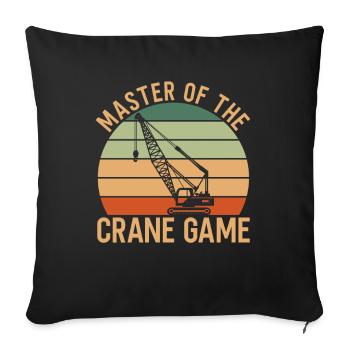 Dicton du grutier - Coussin et housse de 45 x 45 cm - noir - Devant