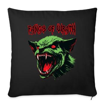 Orc démoniaque, de colère - Coussin et housse de 45 x 45 cm - noir - Devant