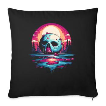 Juicy Dripping Sugar Skull Glaze Moon - Sofa pillow with filling 45cm x 45cm - black - Front