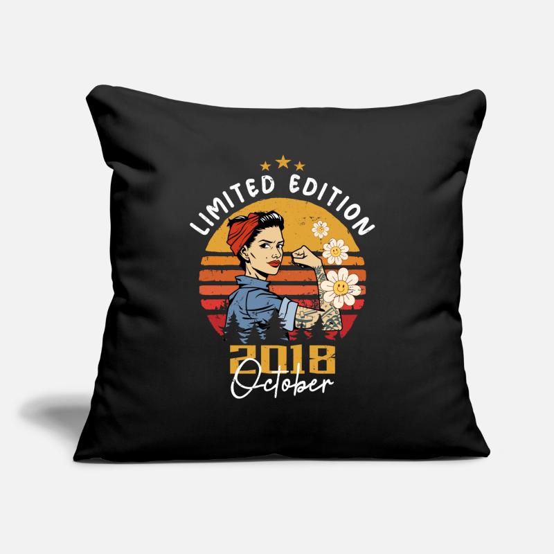 October 2018 born | October 2018 Sofa pillow with filling 45cm x 45cm