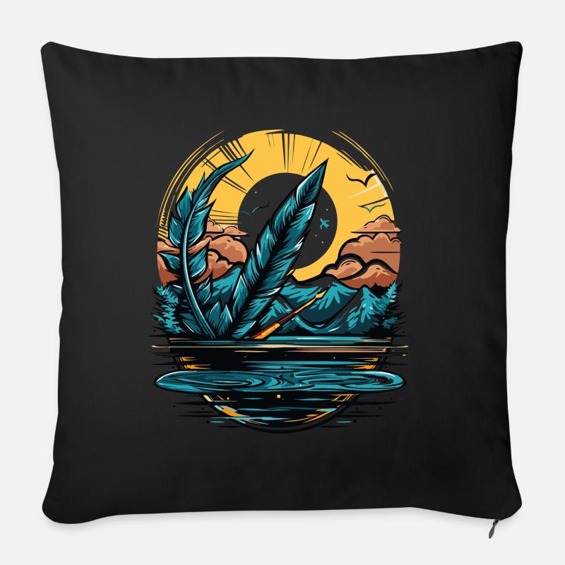 La puissante plume de l’écriture - Coussin et housse de 45 x 45 cm - noir