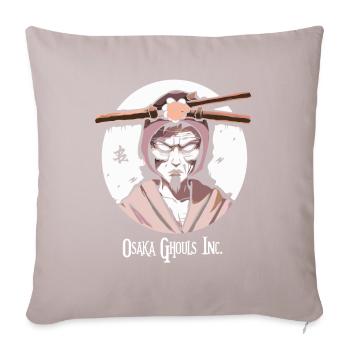 Dessin animé Manga Anime Osaka Goules - Coussin et housse de 45 x 45 cm - taupe clair - Devant