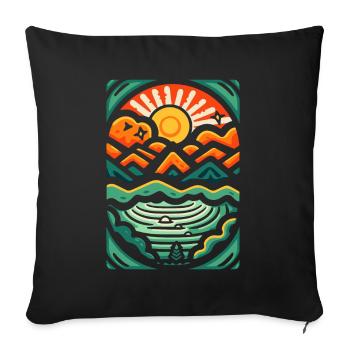L’incarnation de la nature - Coussin et housse de 45 x 45 cm - noir - Devant
