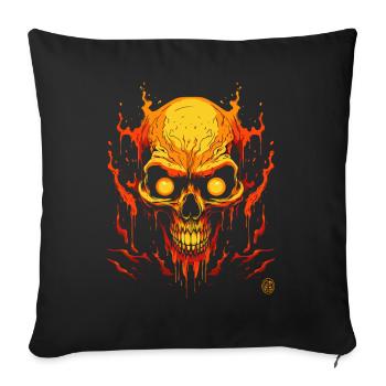 Laid et maléfique : Crâne d’horreur - Coussin et housse de 45 x 45 cm - noir - Devant