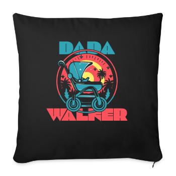 Daddy Dada Stroller Babywalker - Sofa pillow with filling 45cm x 45cm - black - Front