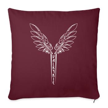 Valkyrie. Valkyrie, Viking, Norrois, Nordique - Coussin et housse de 45 x 45 cm - bordeaux - Devant