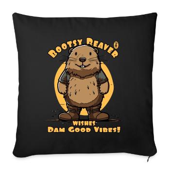 Stephen Bieber: Wishes Dam - Sofa pillow with filling 45cm x 45cm - black - Front
