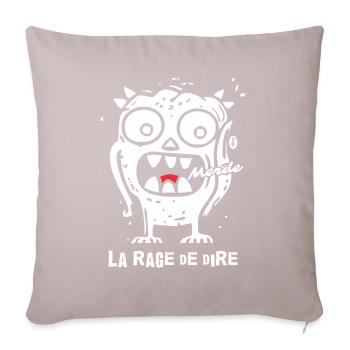 The fury of language: So cute, monster! - Sofa pillow with filling 45cm x 45cm - light taupe - Front