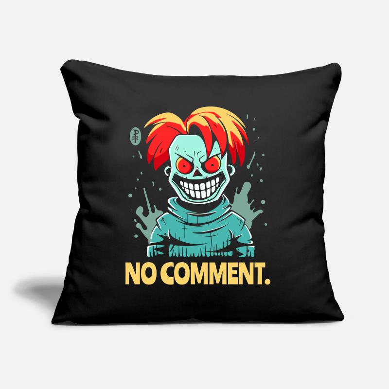 No comment, says the evil clown Sofa pillow with filling 45cm x 45cm