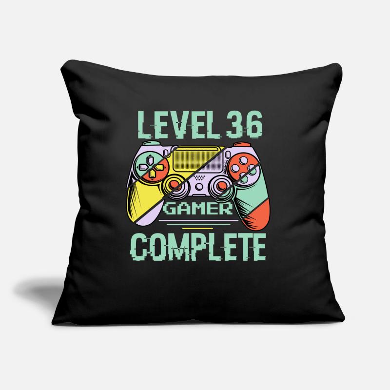 Level 36 Complete 36 Years Gamer Level 36 Complete Sofa pillow with filling 45cm x 45cm