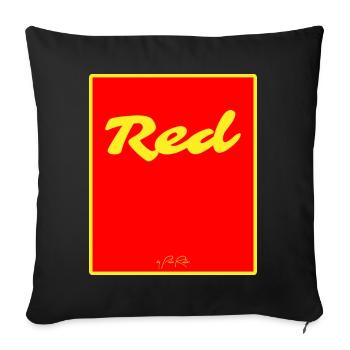 Red - Sofa pillow with filling 45cm x 45cm - black - Front