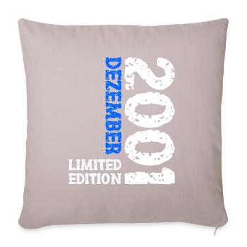 2001 Dezember Limited Edition 22. Geburtstag Deko - Sofakissen mit Füllung 45 x 45 cm - helles Taupe - Vorne