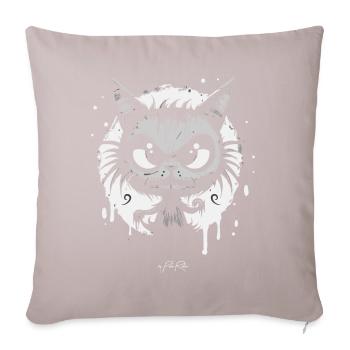 Cartoon Horror Cat from Hell - Sofa pillow with filling 45cm x 45cm - light taupe - Front
