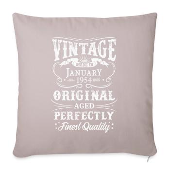 Millésime Fabriqué en 1954 Né en 1954 - Coussin et housse de 45 x 45 cm - taupe clair - Devant