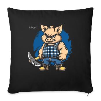 Fier artisan : fierté de la classe ouvrière - Coussin et housse de 45 x 45 cm - noir - Devant