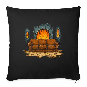 The Sofa of Dungeon Hell - Sofa pillow with filling 45cm x 45cm - black - Front